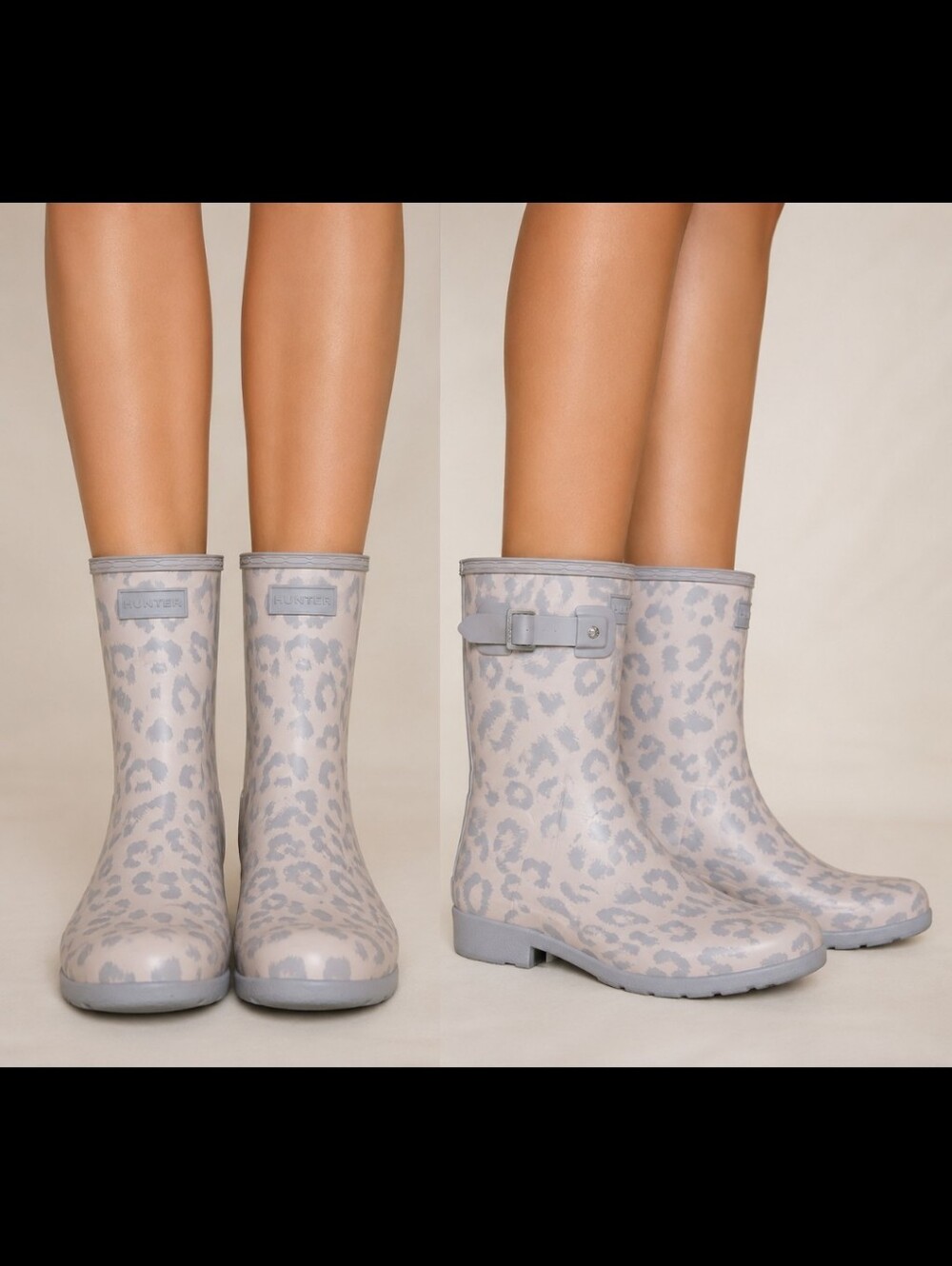 HUNTER - SIZE 10 - LEOPARD Short Rain Boots - **READ DESCRIPTION**